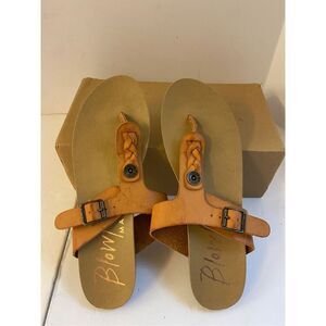 Blowfish braided brown leather sandals size 10‎